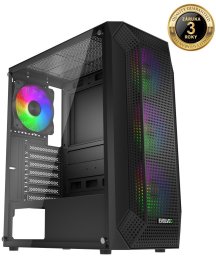 Obudowa Evolveo EVOLVEO Xenon, obudowa ATX, 4x ARGB ventilátor 120mm, przedni panel airflow mesh, czarny