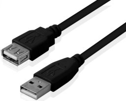 Kabel USB Icidu Brackton USB Male - USB Female 2.0m Black 4250923701294