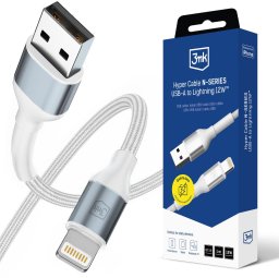 Kabel USB 3MK USB-A - USB-C 1 m Biały (3MK17772)