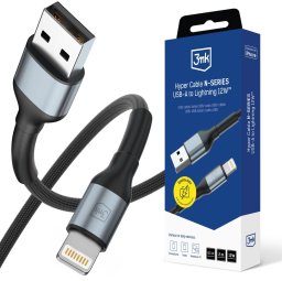 Kabel USB 3MK USB-A - USB-C 2 m Czarno-szary (3MK17773)
