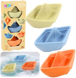 Bkids Zestaw Gumowe Łódki Do Kąpieli Zabawy Dla Malucha Pastelowe 3 szt.