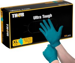 Thor Disposable glove, THOR Ultra Tough, XL, green, nitrile, powder-free - (100 pcs.)