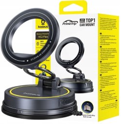 Baseus PrimeTrip VC2 Flex Magnetyczny Uchwyt Samochodowy z Przyssawką Czarny