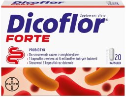 Dicoflor Dicoflor Forte probiotyk suplement diety dla dzieci 20 kapsułek