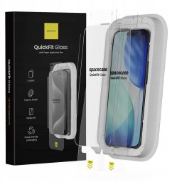 SpaceCase 2x Szkło hartowane z aplikatorem SPACECASE Quickfit Glass do iPhone 17 Air