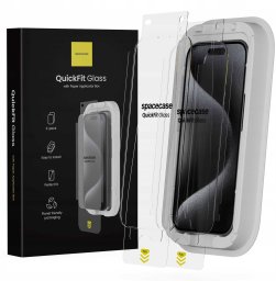 spacecase 2X Szkło Hartowane Z Aplikatorem Quickfit Glass Do Iphone 15 Pro