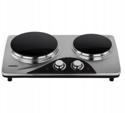 Płyta wolnostojąca RAVEN Kuchenka nastawna Raven EKEN002 Ceramiczna Srebrny/Czarny 2 Pola