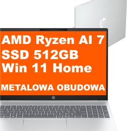 Laptop HP Laptop HP OmniBook 5 Next Gen AI 16-ag1070wm / B5PB3UA / Ryzen AI 7 / 16GB / 512GB / Radeon 860M / 2k / Win 11 / Szary