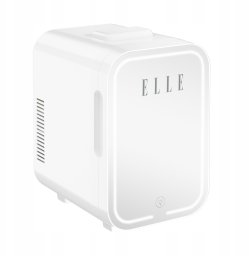 Lodówka turystyczna Elle Mini lodówka z lusterkiem do makijażu LED ELLE 8L biała