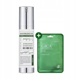 Tonymoly SKIN627_SET Boosting Shot 300 + Cica With Green Tea Sheet Mask serum do twarzy 50ml + maseczka do twarzy 22ml