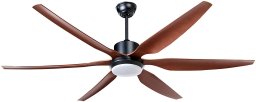 Wentylator Beliani Wentylator sufitowy z lampą VERDURE Z pilotem LED Brązowy