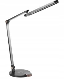 Lampka biurkowa Beliani Lampa biurkowa LED CAROY Z ładowarką indukcyjną Czarny