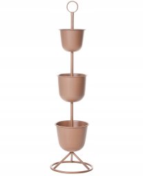 Beliani Stojak na kwiaty RENGE Metal 28 cm Brązowy