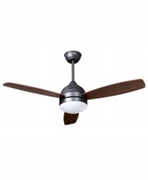 Wentylator Beliani Wentylator sufitowy z lampą MANSALA Z pilotem LED Ciemnobrązowy