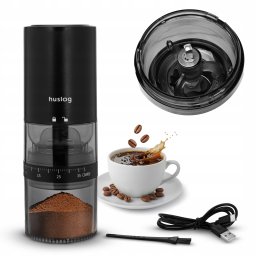 Młynek do kawy Aptel Huslog młynek bezprzewodowy do kawy z okienkiem CoffeeSmash