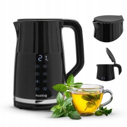 Czajnik Feel-Maestro Huslog ryflowany czajnik z panelem dotykowym czarny 1,7L 2200W