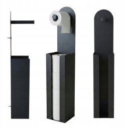 Jysk Stojak na papier toaletowy z uchwytem URVA, 66 cm