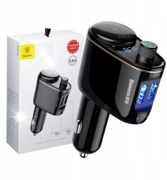 Transmiter FM Baseus TRANSMITER FM ŁADOWARKA SAMOCHODOWA Baseus Enjoy S-06 3.4A 2x USB-A BT 4.2