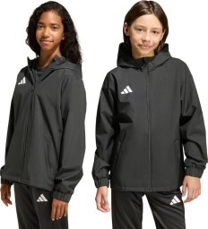 Adidas Kurtka dla dzieci Entrada 26 All Weather czarna JZ9104 128cm