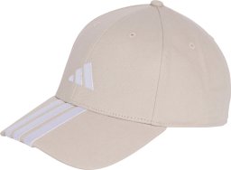 Adidas Czapka z daszkiem adidas 3-Stripes New Logo Baseball beżowa JW6036 Dorośli S/M