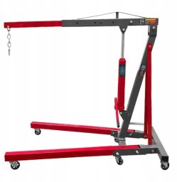 Forcekraft Żuraw warsztatowy 2t hydrauliczny składany podnośnik (max. dł.wysięgnika: 1010mm, podnoszenia 2060mm) (2 paczki)