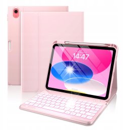 Etui z klawiaturą RGB do Apple iPad 11 2025/10 2022, Bluetooth futerał case