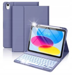 Etui z klawiaturą RGB do Apple iPad 11 2025/10 2022 Bluetooth mocna obudowa