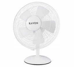 Wentylator RAVEN Wentylator tradycyjny biurkowy Raven EWB002 40W Oscylacja Biały