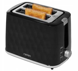 Toster RAVEN Toster ET008C defrosting 2 Tosty 900W Czarny