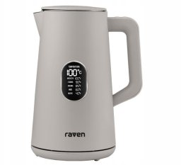Czajnik RAVEN Czajnik elektryczny RAVEN EC024S 1,5L 1800W Regulacja temperatury Szary