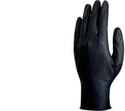 Delta Plus RĘKAWICE JEDNORAZOWE Z NITRYLU, NIEPUDROWANE, NITRYL O CHROPOWATEJ TEKSTURZE, OPAKOWANIE 50, CZARNE, ROZMIAR 10/11, V1600B5010