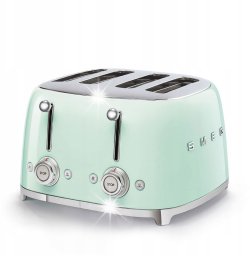 Toster Smeg Toster czteroszczelinowy Smeg TSF03PGEU 4 Tosty Grzanki Rozmrażanie 2000W