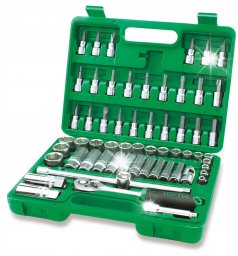 Zestaw narzędzi Beast ZESTAW NARZĘDZI KLUCZY NASADOWYCH 60el 3/8" NASADEK BITÓW GRZECHOTKA TOPTUL