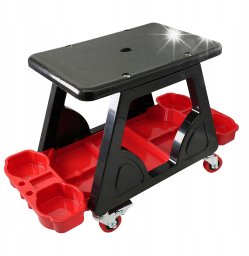 Falon-Tech TABORET WARSZTATOWY NA KÓŁKACH Z PÓŁKA NA NARZĘDZIA DO GARAŻU G.I.KRAFT