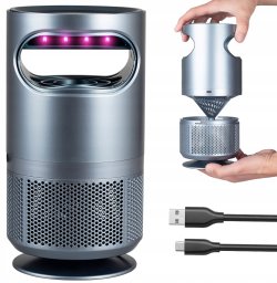 Sanico Owadobójcza Lampa UV na Komary i Muchy Stojąca 5W LED VAYOX z Wentylatorem