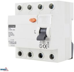 Schelinger Wyłącznik różnicowoprądowy AC 4P 63A 30mA (70793)