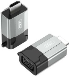 XO XO ADAPTER PRZEJŚCIÓWKA KONWERTER MĘSKIE HDMI - ŻEŃSKIE VGA SZARY GB014