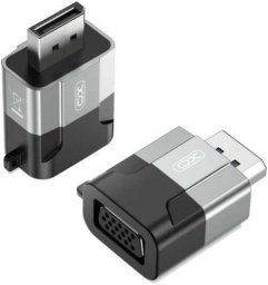 XO XO adapter przejściówka Męski Displayport - Żeński VGA szary GB016