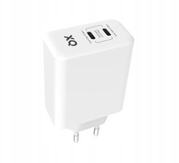 Ładowarka Xqisit Ładowarka sieciowa Xqisit dual 2x USB-C - 67W Power Delivery 3.0 GaN Biały