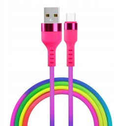 Kabel USB Gembird USB-A - USB-C 1.2 m Wielokolorowy (GSM171576)