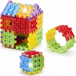 Adamigo Little Tikes Kreatywne kolorowe Klocki WAFLE 60 elem + torba ZA5115