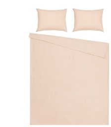Domoletti BED COV SET STRIPED SATEEN SAND 160X200