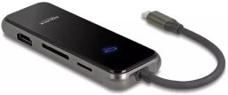 Stacja/replikator Delock USB Type-C Dockingstation 4K - HDMI / USB Hub / SD - Micro SD Slot / PD 3.0 85 W Powierzchnia ze szkła hartowanego