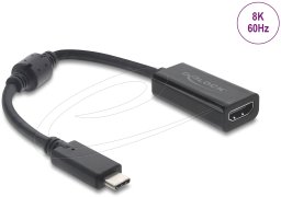 Adapter AV Delock USB Type-C Adapter do HDMI (DP Alt Mode) 8K 60 Hz z HDR i HDCP czarny