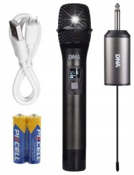 Mikrofon DNA Bezprzewodowy mikrofon dynamiczny odbiornik fal UHF zestaw dj event karaoke