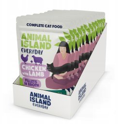 Animal Island ANIMAL ISLAND kurczak z jagnięciną saszetki dla kota 12x85g