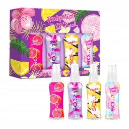 Grace Cole BODY MIST by So...? Zestaw Mgiełki do ciała  Pink Grapefruit, Vanilla, Candy Floss, Sweet Pea 4 x 50ml