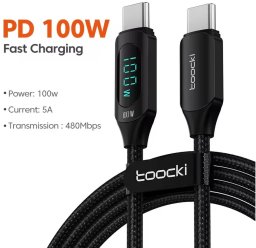 Acefast Kabel Toocki USB-C do USB-C 100W 2m, 480Mb/s, do telefonów XIAOMI, SAMSUNG