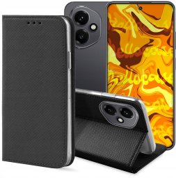 Hello Case Etui z Klapką Do Honor 400 (Czarne, Zamykane, Magnetyczne, Kabura, Case)