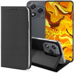 Hello Case Etui z Klapką Do Honor 400 Lite (Czarne, Zamykane, Magnetyczne, Kabura)